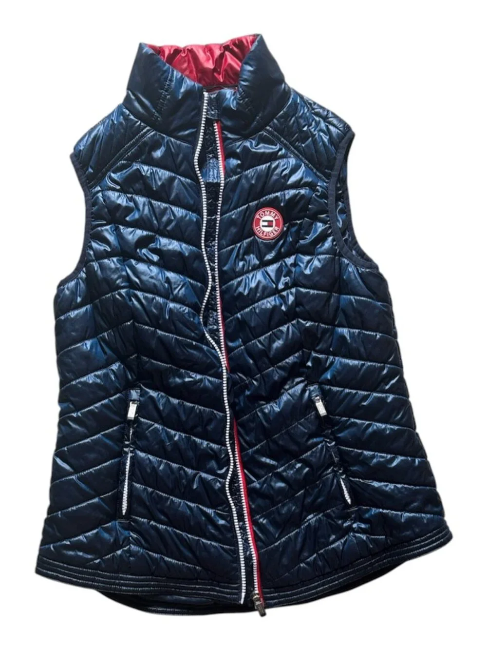 Vintage Womens Tommy Hilfiger Sport Blue Puffer Vest Size Large Excellent! - Picture 3 of 3